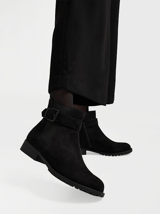 buty chelsea na obcasie graceland w kolorze czarnym rico