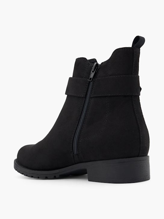buty chelsea na obcasie graceland w kolorze czarnym rico