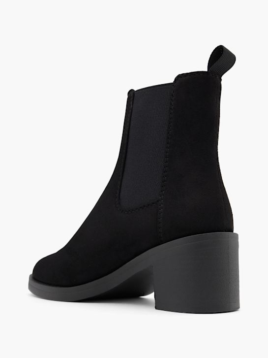 buty chelsea na obcasie graceland w kolorze czarnym rico