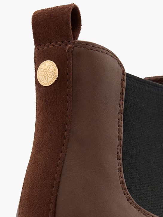 buty chelsea na obcasie graceland kolor brązowy rico