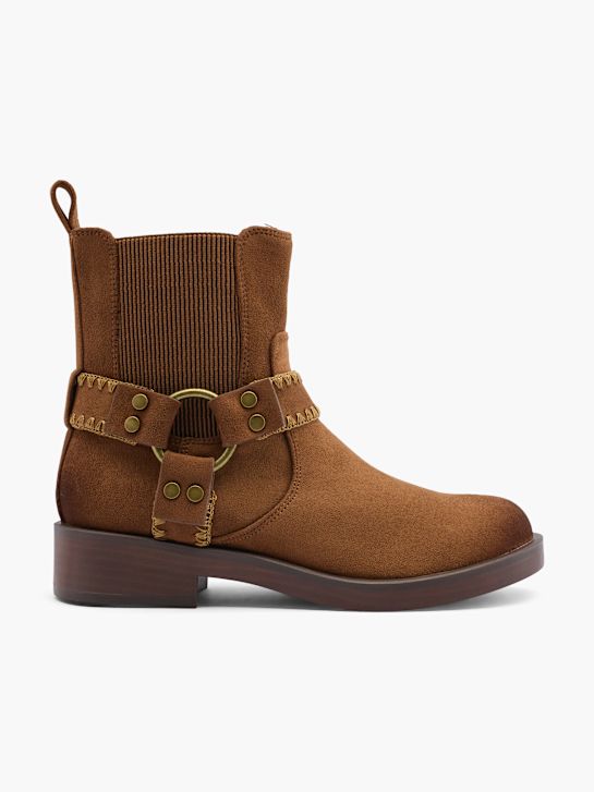 Подиумные buty chelsea na obcasie beżowy rico
