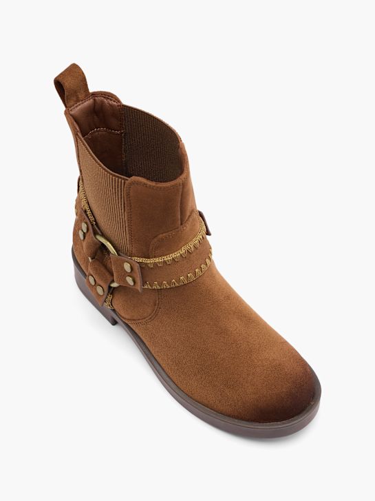 Подиумные buty chelsea na obcasie beżowy rico