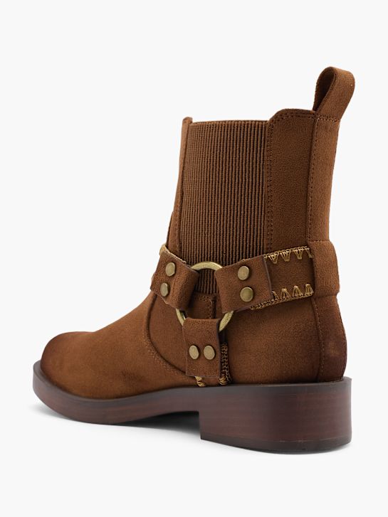 Подиумные buty chelsea na obcasie beżowy rico