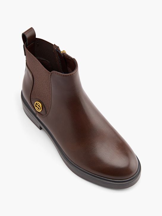 buty chelsea na obcasie esprit kolor brązowy rico
