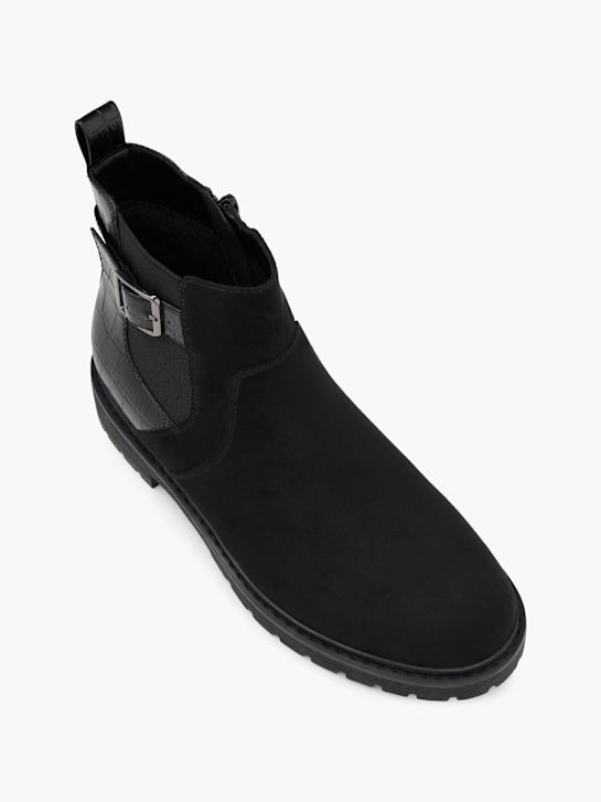 buty chelsea na obcasie graceland w kolorze czarnym rico