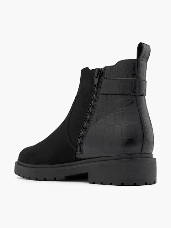 buty chelsea na obcasie graceland w kolorze czarnym rico