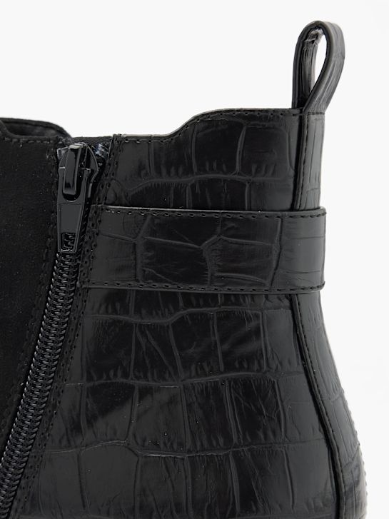 buty chelsea na obcasie graceland w kolorze czarnym rico