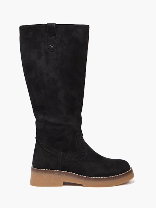 wysokie buty wrangler przed kolana w kolorze czarnym rico