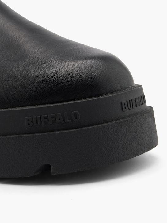 wysokie buty buffalo do kolan w kolorze czarnym rico