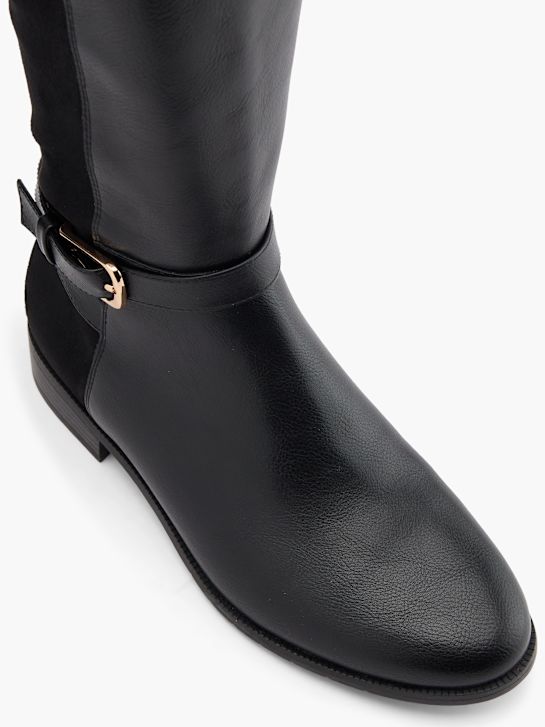 buty do kolan graceland w kolorze czarnym rico