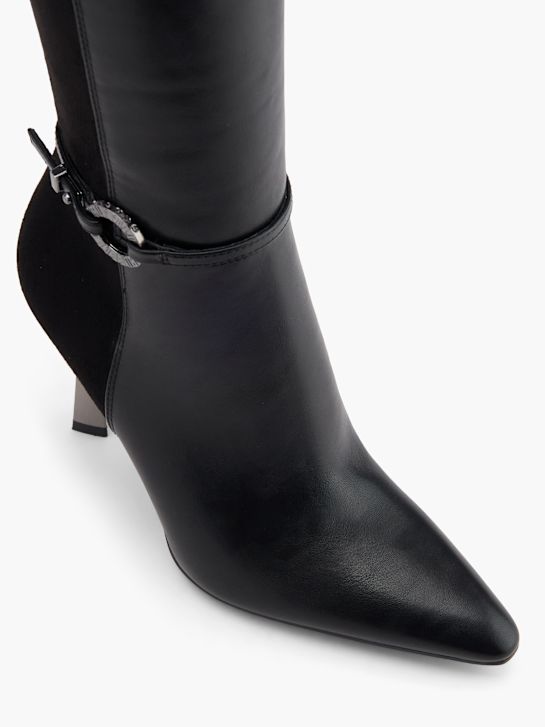 wysokie buty buffalo do kolan w kolorze czarnym rico