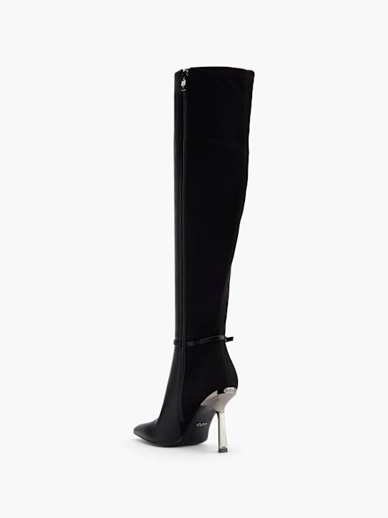 wysokie buty buffalo do kolan w kolorze czarnym rico