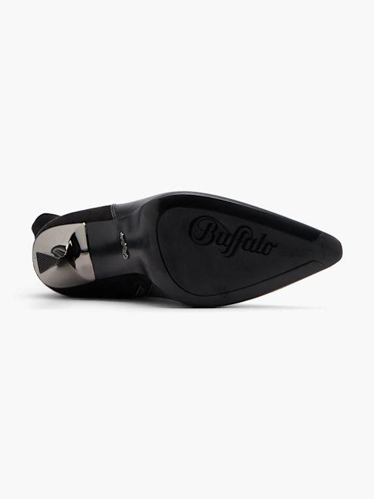 wysokie buty buffalo do kolan w kolorze czarnym rico