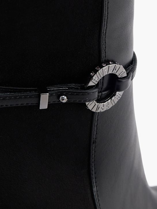 wysokie buty buffalo do kolan w kolorze czarnym rico