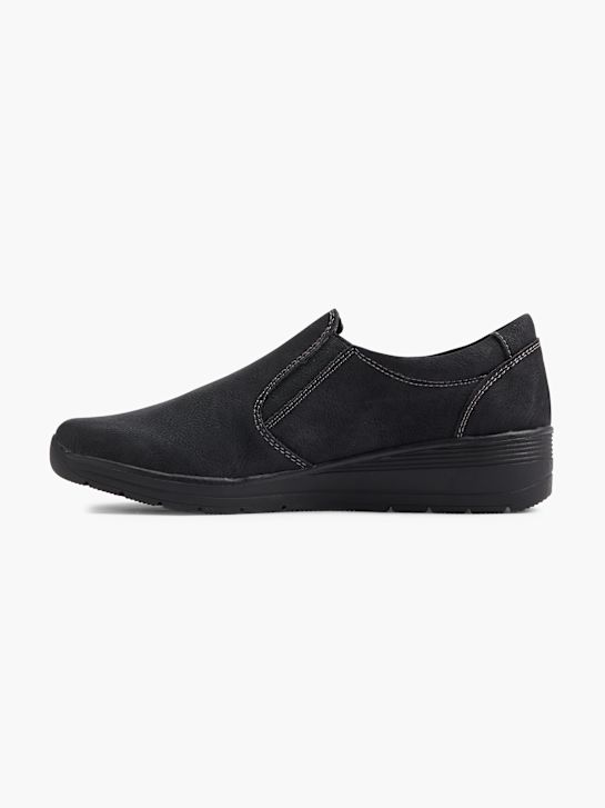 lekka ulica buty na niskim obcasie w kolorze czarnym rico