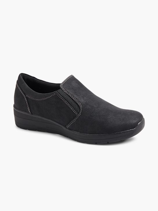 lekka ulica buty na niskim obcasie w kolorze czarnym rico