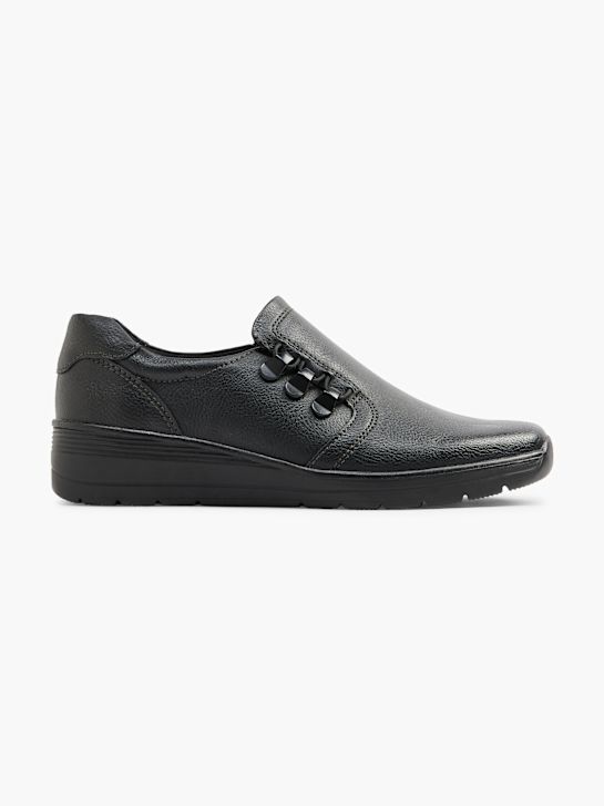 lekka ulica buty na niskim obcasie w kolorze czarnym rico
