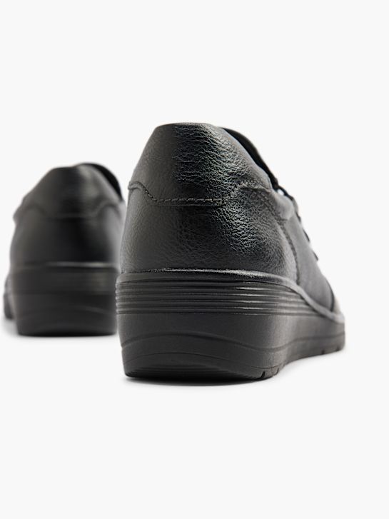lekka ulica buty na niskim obcasie w kolorze czarnym rico