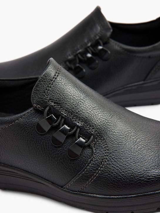 lekka ulica buty na niskim obcasie w kolorze czarnym rico