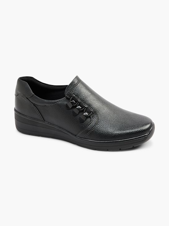 lekka ulica buty na niskim obcasie w kolorze czarnym rico