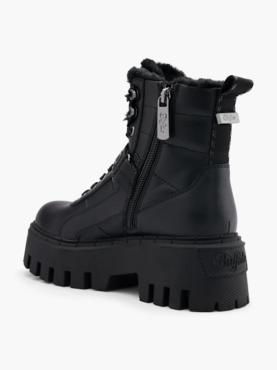 buty sznurowane buffalo w kolorze czarnym rico