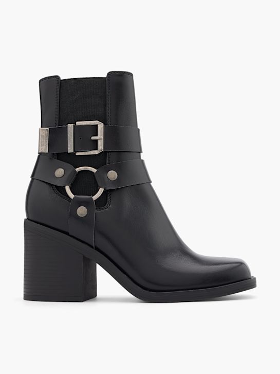 czarne buty chelsea na подиумном obcasie rico