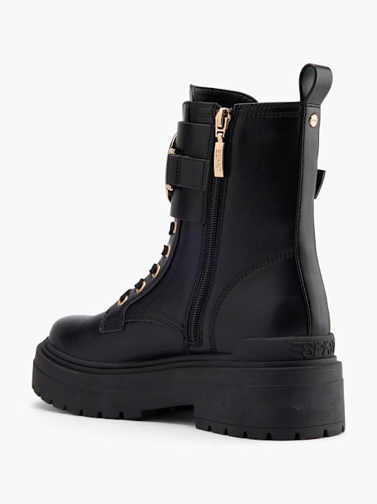 buty sznurowane esprit kolor czarny rico