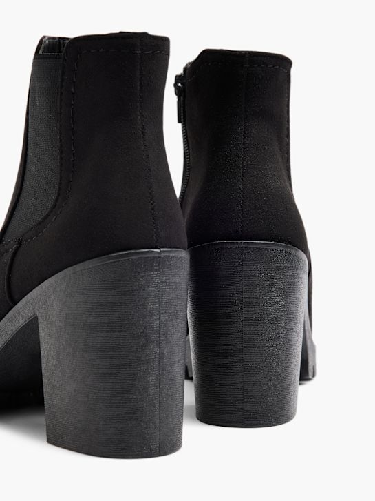 buty chelsea na obcasie graceland w kolorze czarnym rico