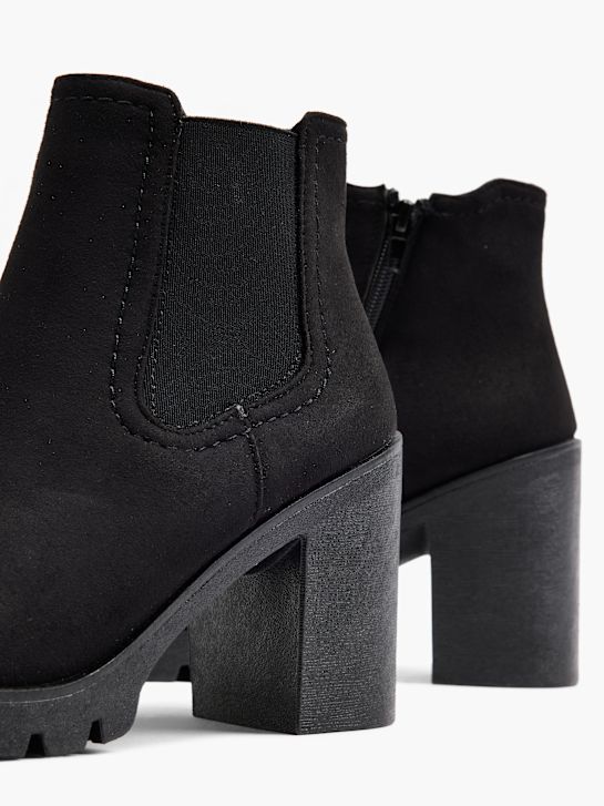 buty chelsea na obcasie graceland w kolorze czarnym rico