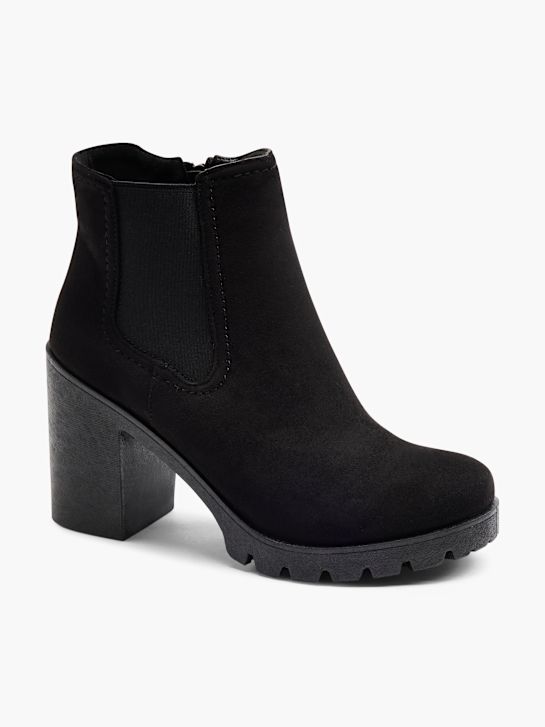 buty chelsea na obcasie graceland w kolorze czarnym rico