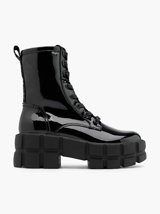 buty sznurowane buffalo w kolorze czarnym rico