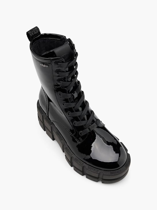buty sznurowane buffalo w kolorze czarnym rico
