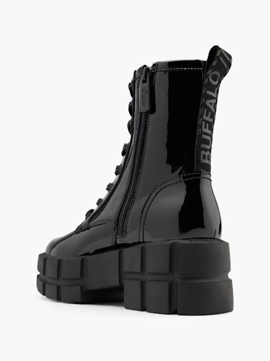 buty sznurowane buffalo w kolorze czarnym rico