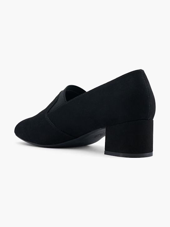 lekki uliczny obcas w kolorze czarnym rico