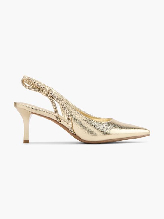 klapki na obcasie graceland gold rico