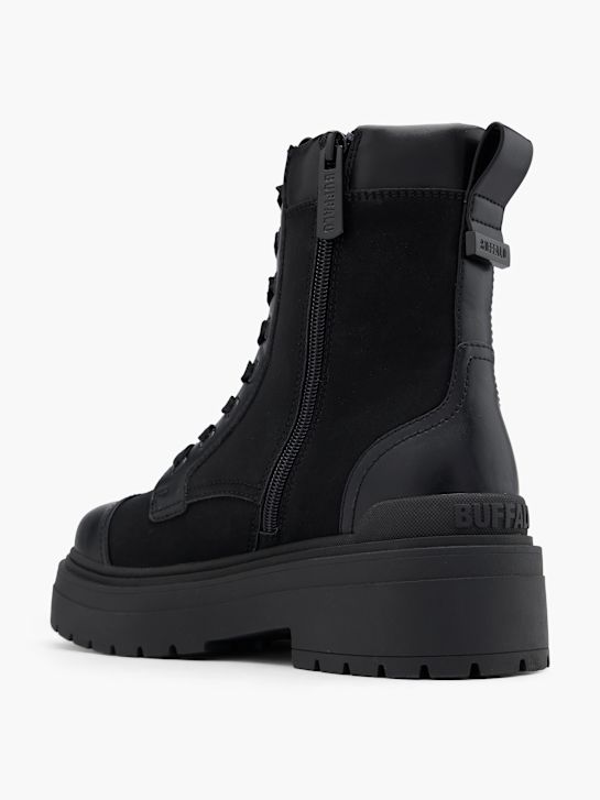 buty sznurowane buffalo w kolorze czarnym rico