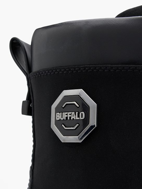buty sznurowane buffalo w kolorze czarnym rico