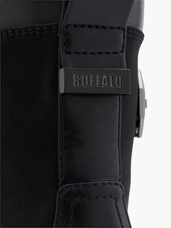 buty sznurowane buffalo w kolorze czarnym rico