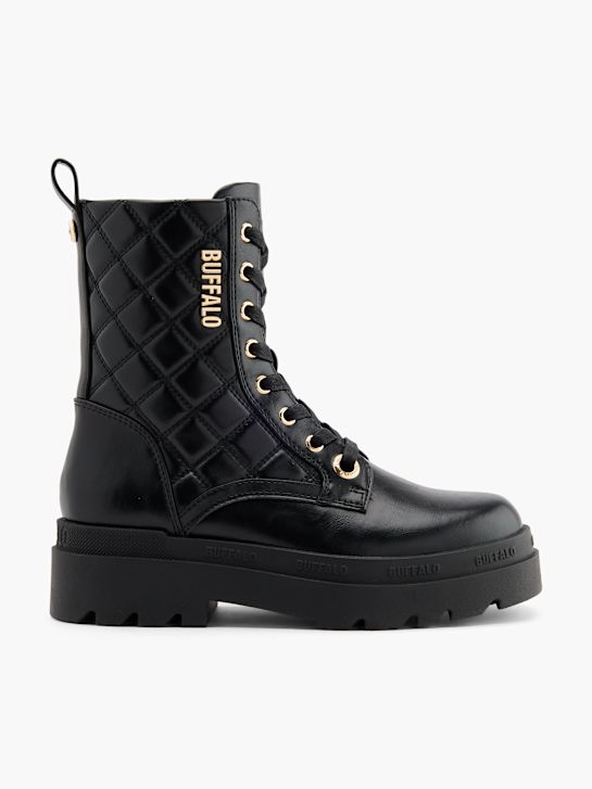 buty sznurowane buffalo w kolorze czarnym rico