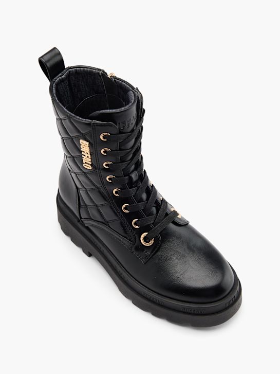 buty sznurowane buffalo w kolorze czarnym rico