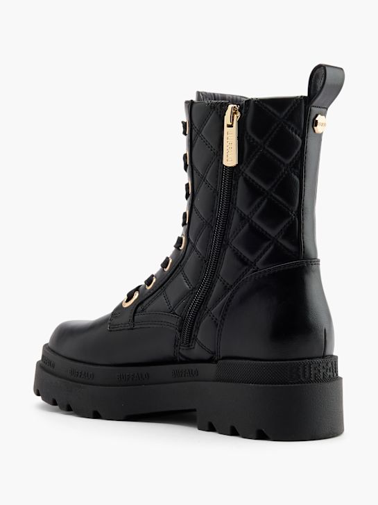 buty sznurowane buffalo w kolorze czarnym rico
