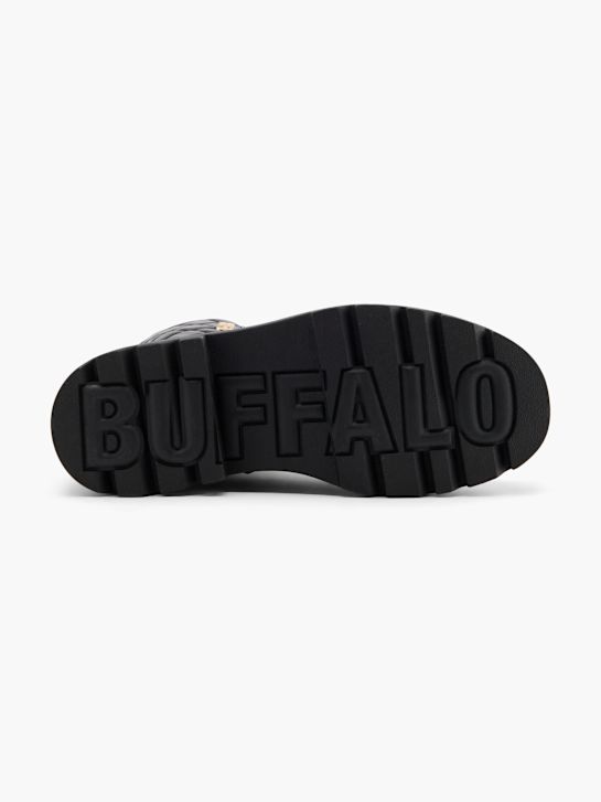 buty sznurowane buffalo w kolorze czarnym rico