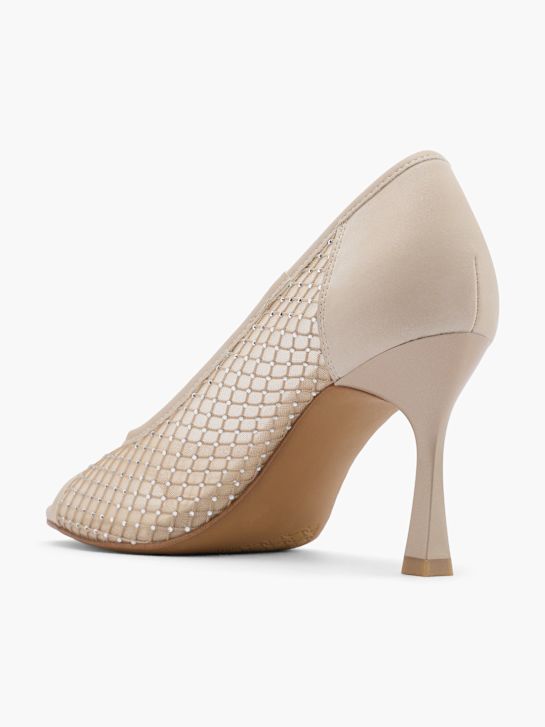 podium open toe na obcasie cielisty rico