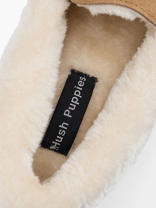 pluszowe kapcie hush puppies beżowy rico