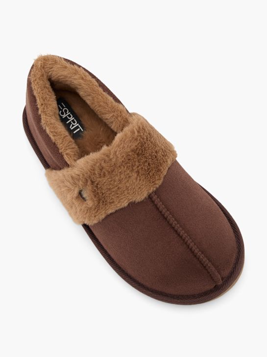 pluszowe kapcie esprit kolor brązowy rico