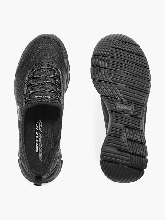 buty do biegania skechers enlivened slip-on trainer czarny rico