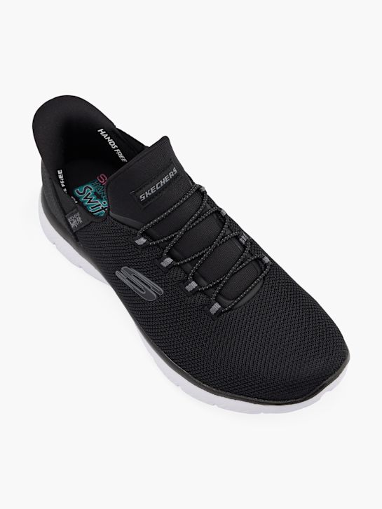 buty do biegania skechers pure genius swift fit slip-on trainer czarny rico
