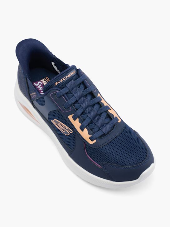 buty do biegania skechers centourist air swift fit slip-on trainer niebieski rico