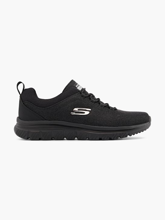 buty do biegania skechers graceful 4.0 slip-on trainer czarne rico