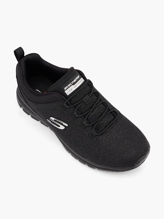 buty do biegania skechers graceful 4.0 slip-on trainer czarne rico